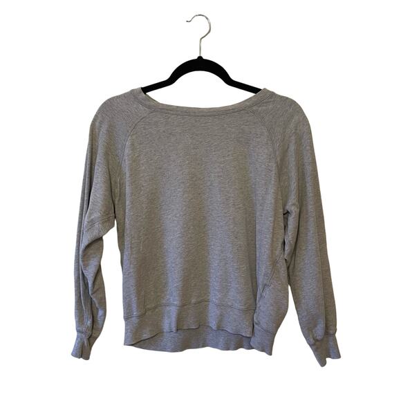 J. Crew XXS gray long sleeve t-shirt raglan casual 100% cotton minimalist basic - Picture 1 of 7